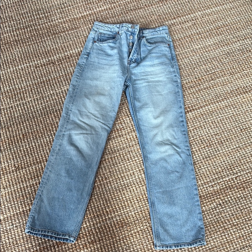 Reformation Blue Straight Leg Jeans